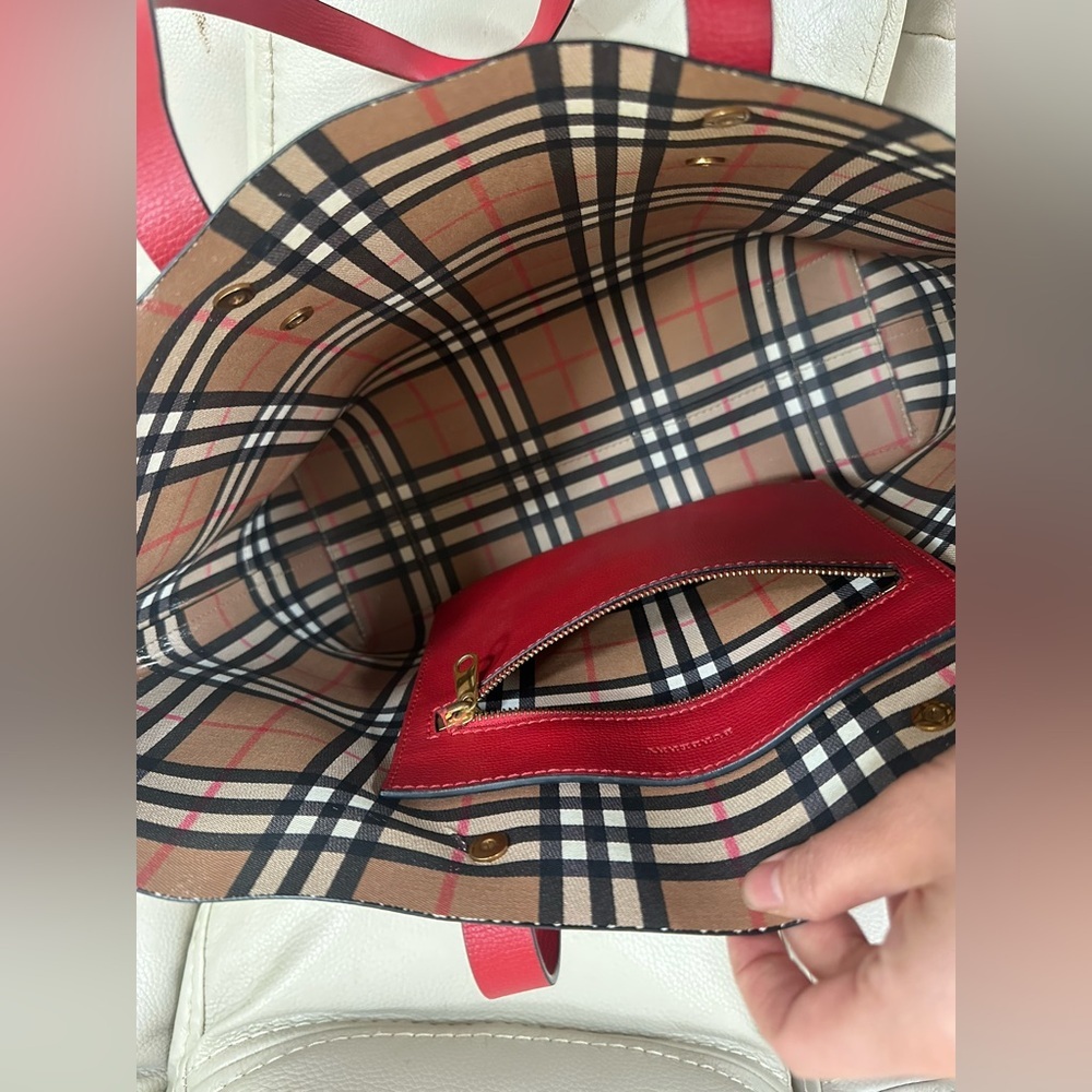Burberry Red Tote - Picture 6 of 13